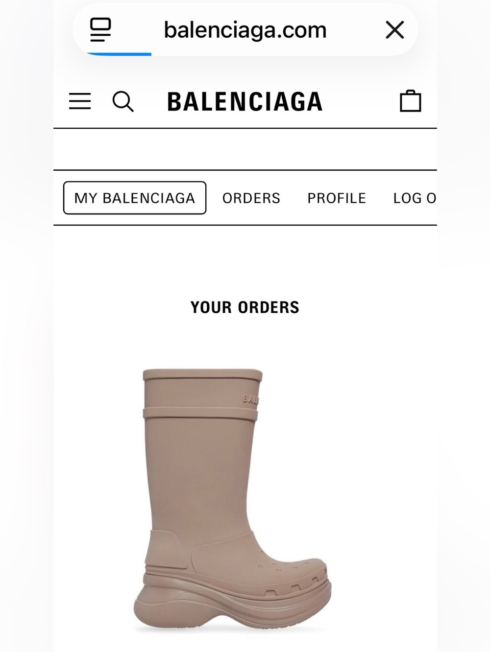 Balenciaga Boot in Taupe/Beige